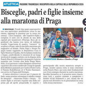 Le nostre studentesse Monica e Claudia e i loro genitori Fabio e Sergio alla Maratona di Praga