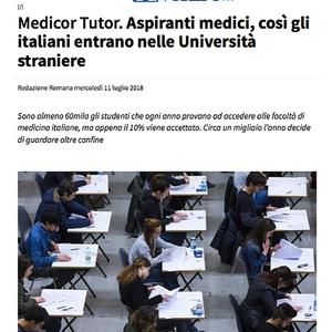 AVVENIRE.IT scrive oggi di noi... Medicor Tutor. Aspiranti medici, così gli italiani entrano nelle Università straniere