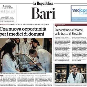 articolo di Repubblica Bari su Medicor Tutor - Rassegna Stampa