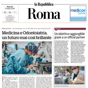 articolo di Repubblica Roma su Medicor Tutor - Rassegna Stampa