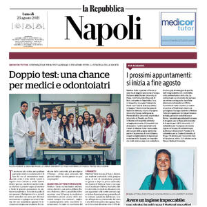 Articolo di Repubblica Napoli su Medicor Tutor - Rassegna Stampa